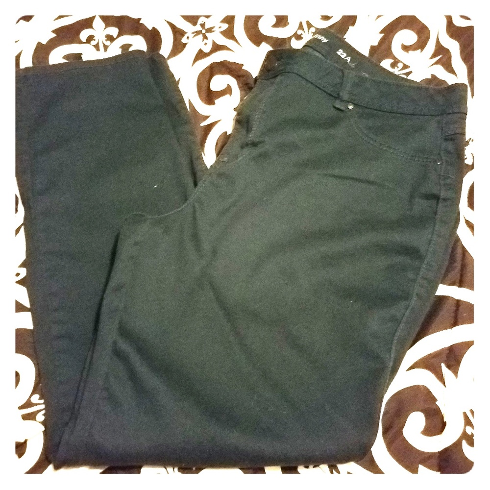 Women's teal skinny jeans